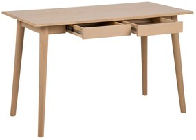Τραπέζι γραφείου Oakland A101, 120x75x60cm, 23 kg, Ανοιχτό καφέ, Ξύλο, Πλαστικοποιημένη μοριοσανίδα, Αριθμός συρταριών: 2, Εντοιχισμένη, Με συρτάρια