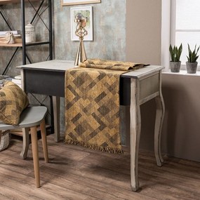 Τραβέρσα Bronx 08 Ocher Teoran 45X180 Acrylic,Cotton,Polyester