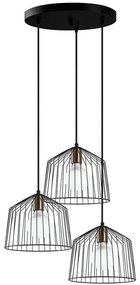 Φωτιστικό Οροφής Cat 942FLG1418 50x50x121cm 3xE27 40W Black Opviq