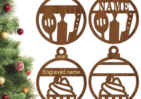 Intra απο ξύλο plywood 3mm-4mm πάχος Χριστουγεννιάτικα στολίδια ψησίματος και cupcake Δίασταση 3x3 cm INTRAFABR-77136730