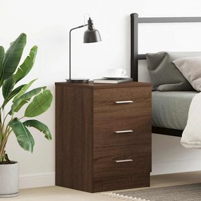 vidaXL Κομοδίνο Καπνιστή Δρυς 38x35x56 εκ. από Επεξεργασμένο Ξύλο