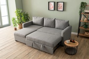 Corner Sofa-Bed Kado - Light Grey Light Grey