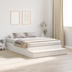 vidaXL Κρεβάτι Αποθήκης Λευκό 150x200 εκ.