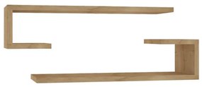Ραφιέρα Τοίχου Eldo 120-000461 (Σετ 2Τμχ) 60x19,6x15cm Natural