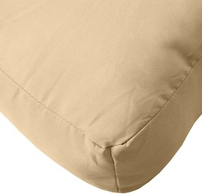 vidaXL Μαξιλάρι Παλέτας Μπεζ 60x60x9,5 εκ. Ύφασμα