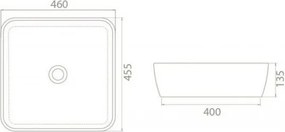 Cerastyle One 076000 46x46 - Επιτραπέζιος νιπτήρας