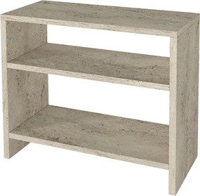 Τραπεζάκι βοηθητικό Silvanus Megapap χρώμα travertine 51x17,5x49εκ.