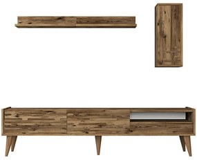 Σύνθεση Τηλεόρασης Valensiya 845HCT5345 180x35x45cm Walnut