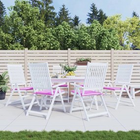 Μαξιλάρια Καρέκλας Κήπου 6 τεμ. Ροζ 50x50x3 εκ. Υφασμάτινα - Ροζ