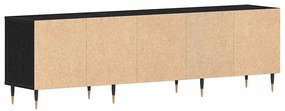 vidaXL Ντουλάπι TV Μαύρη δρυς 150 x 30 x 44.5 εκ. Επεξεργασμένο ξύλο