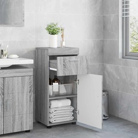 vidaXL Ντουλάπι Μπάνιου με πόρτα TULUM Γκρι sonoma 37 x 31.5 x 82 εκ