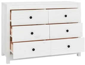 vidaXL Βοηθητικό Ντουλάπι Λευκό 100x40x72 εκ. από Μασίφ Ξύλο Πεύκου