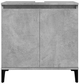 vidaXL Ντουλάπι Νιπτήρα Γκρι Σκυρ. 58x33x60 εκ. Επεξεργασμένο Ξύλο