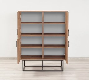 Ντουλάπι Atlantic Πεύκο / Μαύρο MOCRON 93x36x115