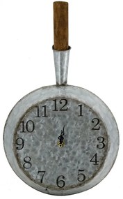 Ρολόι Τοίχου Clock SA80178-DS 27x7,5x46cm Silver Artekko Ξύλο,Μέταλλο