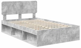 vidaXL Σκελετός Κρεβατιού Σκυρόδεμα 120 x 190 cm Στερεά ξυλεία πεύκου