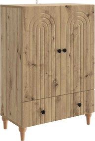 vidaXL Πλαϊνό γραφείο Artisan Δρυς 66 x 34,5 x 95 εκ.