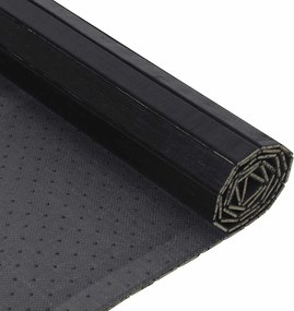 vidaXL Χαλί Ορθογώνιο Μαύρο 100x100 εκ. από Μπαμπού