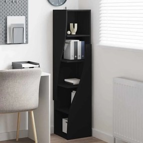 vidaXL Γωνιακό Ντουλάπι 32x32x140εκ Επεξεργασμένο Ξύλο Μαύρο
