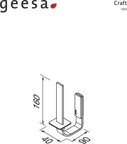 Geesa Craft 1512 Chrome - Χαρτοθήκη ορθια