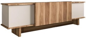 Επιπλο τηλεόρασης Aramos σε καρυδί-κρεμ απόχρωση 180x33x50εκ 180x33x50 εκ.