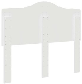 vidaXL Κεφαλάρι με κεφαλάρι Λαμπερό Λευκό 135 cm Επεξεργασμένο ξύλο