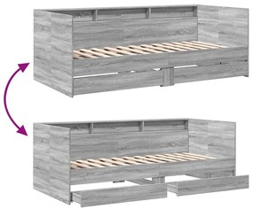 ΚΑΝΑΠΕΣ-ΚΡΕΒΑΤΙ ΜΕ ΣΥΡΤΑΡΙΑ ΓΚΡΙ SONOMA 100X200ΕΚ. ΕΠΕΞ. ΞΥΛΟ 3280844
