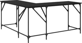 vidaXL Γραφείο Μαύρη Οξυά 149 x 149 x 75 εκ. Επεξεργασμένο ξύλο