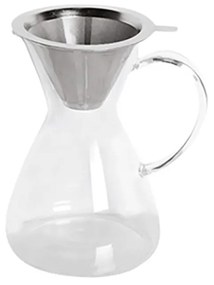 Κανάτα Καφέ με Dripper 40 cl Inox/Γυαλί