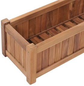 vidaXL Ζαρντινιέρα Υπερυψωμένη 100 x 30 x 25 εκ. από Μασίφ Ξύλο Teak