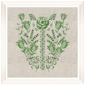 Κάδρο Embroidery Folk II FA13255 70x70cm Green MindTheGap Square Ξύλο