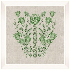 Κάδρο Embroidery Folk II FA13255 70x70cm Green MindTheGap Τετράγωνοι Wood