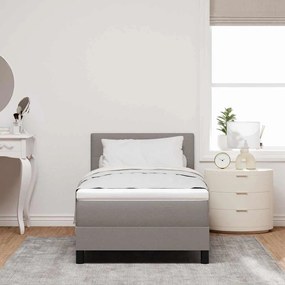 vidaXL Κρεβάτι με ελατήρια με στρώμα Taupe 90 x 200 cm ύφασμα
