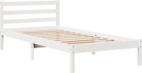 vidaXL Σκελετός Κρεβ. Χωρίς Στρώμα Λευκό 90x200 εκ Μασίφ Πεύκο