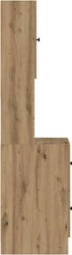 vidaXL Πλαϊνός πάγκος κουζίνας με ράφι Artisan Oak 32 x 50 x 180 εκ.