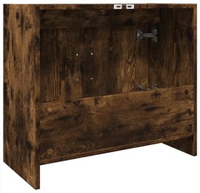 vidaXL Ντουλάπι Νιπτήρα Καπνιστή Δρυς 63x29x55 εκ. Επεξεργασμένο Ξύλο