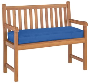 vidaXL Μαξιλάρι παλέτας για πάγκο Μπλε Ρουά 120 x 40 x 8 εκ