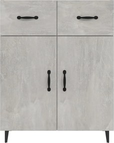 vidaXL Ντουλάπι Γκρι Σκυροδέματος 69,5x34x90 εκ. Επεξεργασμένο Ξύλο