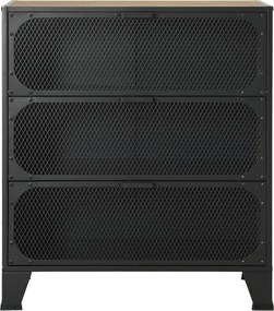 vidaXL Ντουλάπι Αποθήκευσης Ρουστίκ Καφέ 72x36x82 εκ. Μέταλλο / MDF