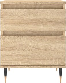 vidaXL Κομοδίνα 2 τεμ. Sonoma Δρυς 40 x 35 x 50 εκ. από Επεξεργ. Ξύλο