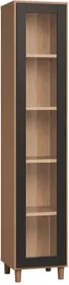 Βιτρίνα Simple-Φυσικό - Μαύρο - 39.00Χ38.00Χ194.50cm