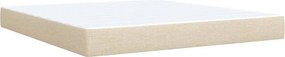 vidaXL Κρεβάτι Boxspring με Στρώμα Κρεμ 180x200 εκ. Υφασμάτινο