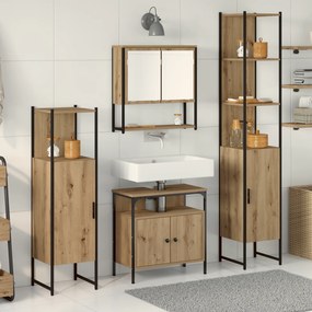 vidaXL Σετ Επίπλων Μπάνιου 4 Τεμαχίων από Τεχνητό Ξύλο Οξιά