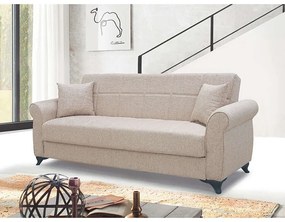 Καναπές - Κρεβάτι Lena 40.0138 Τριθέσιος Με Αποθηκευτικό Χώρο 210x80cm Light Brown