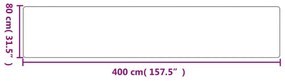 Χαλί Διάδρομος Εμφάνιση Σιζάλ Χρώμα Άμμου 80 x 400 εκ. - Καφέ