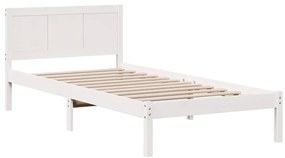 vidaXL Σκελετός Κρεβατιού Λευκό 100 x 200 cm Μασίφ ξύλο πεύκου
