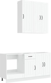 vidaXL Μονάδα κουζίνας LUCCA 5 pcs Λευκό