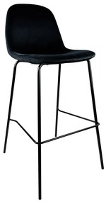 Σκαμπό Bar ArteLibre BROOKLYN Μαύρο Βελούδο/Μέταλλο 47x51x96cm