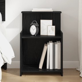 vidaXL Κομοδίνο Μαύρης Δρυς - 40 x 35 x 60 εκ. - Επεξεργασμένο Ξύλο