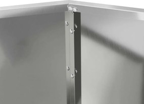 vidaXL Γλάστρα Ασημί 50 x 50 x 40 cm Επικαλυμμένος Χάλυβας